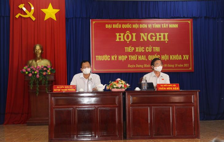 Đoàn đại biểu Quốc hội tỉnh Tây Ninh tiếp xúc cử tri Dương Minh Châu